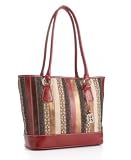 Giani Bernini Stripe Patchwork Tulip Tote
