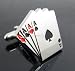 HUSBAND DAD BOYFRIEND BROTHER 1 PAIR OF POLISHED PLATINUM / RHODIUM SILVER POKER CARDS GIFT CUFF LINKS - from Hibiscus Express