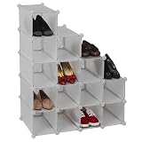 Storage Solutions 0743PFR4 15 Pair Customizable Shoe Cubby, Frost
