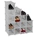 Storage Solutions 0743PFR4 15 Pair Customizable Shoe Cubby, Frost