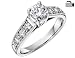 Diamond Cathedral Engagement Ring 1/2 Carat (ctw) in 18K White Gold (Certified)