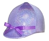 Equestrian Riding Helmet Cover - Holographic Lavender