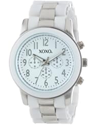 XOXO Womens XO5643 Silver and White Bracelet Analog Watch