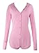 Moxeay V-Neck One Piece Bodysuit Long Sleeve Bodycon Rompers (X-Large, Pink)