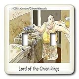 Londons Times Famous People Places Books Cartoons - LORD OF THE ONION RINGS - Light Switch Covers - double toggle switch