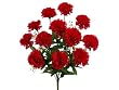 Artificial 18" Red Carnation Bush - Set of 2 bushes