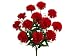 Artificial 18" Red Carnation Bush - Set of 2 bushes