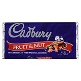 Cadbury Fruit & Nut, Milk Chocolate Bar with Raisins & Almond, 3.5-Ounce Bars (Pack of 24)