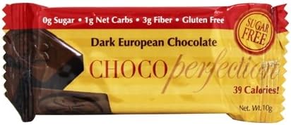 ChocoPerfection - Sugar Free Dark European Chocolate 65% Cocoa Mini Bar - 10 Grams