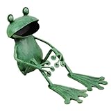 ガーデンオーナメント ブリキ製カエルオーナメント たそがれる