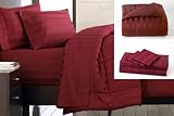 Blanket America Dobby 5-Piece Full Bonus Comforter Set, Wine
