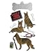 Themed Ornate Stickers-German Shepherd
