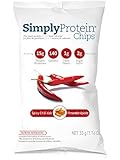 SimplyProtein Chips, Spicy Chili, GF and Vegan - (1.16oz, Pack of 12)