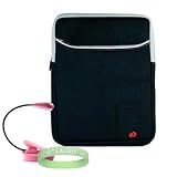 Amazon Kindle DX 3 Pocket Vertical Carrying Sleeve -- Black + Pink Double Bright Amazon Kindle 2 LED Book Light + Vangoddy tm, Live*Laugh*Love wrist band!!!