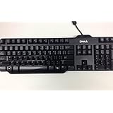Dell USB Enhanced Slim Black Keyboard DJ331 RH659 SK-8115 L100 W7658 J4628 U01