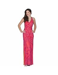 Halter Silk Beaded Slit Evening Dress 