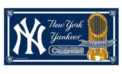 New York Yankees Baseball 27X World Series Champs Beach Towel