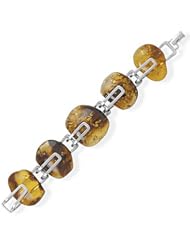 Sterling Silver 7.5 Inch Chunk Baltic Amber Bracelet