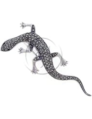 Sterling Silver -Pin Marcasite Lizard MP031