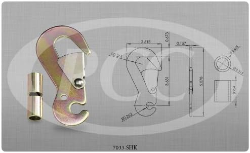 Snap Hook w/ Spacers - Fits 2" Ratchet Bolt (703X Series)
