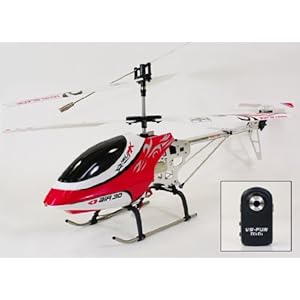 【クリックで詳細表示】【ヘリラジコン】ジャイロ搭載 BIG3chヘリRC HELI MX レッド カメラセット(取付パーツ付)