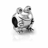 Chuvora Sterling Silver Smile Frog Bead Charm Fits Pandora Bracelet