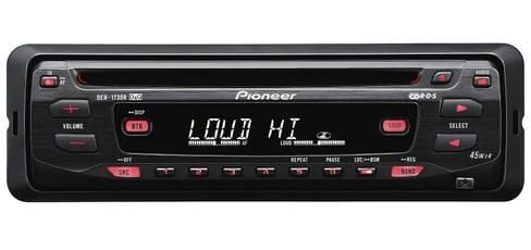 Pioneer DEH-1730R CD Tuner - Red button illumination