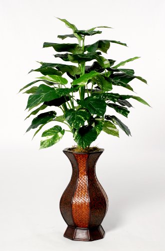 House of Silk Flowers Artificial Pothos Floor Plant 24″W x 42″H