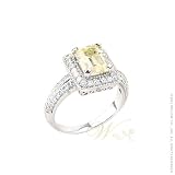 STUDIO 925: *CANARY 3CT LABIANCA EMERALD CUT CZ RING*