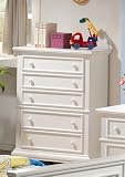Storage Chest with Shutter Design in White Finish