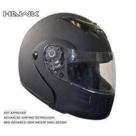 Advance HAWK Black Matte Full Face Modular Motorcycle Helmet Size : 2XL Advance HAWK Black Matte Full Face Modular Motorcycle Helmet - Size : 2XL