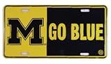 Michigan Wolverines M Go Blue Metal License Plate