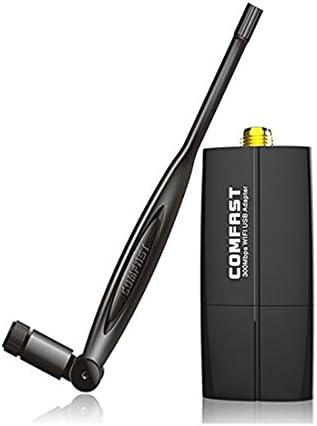 COMFAST Mini 300Mbps WiFi Transmitter Receiver USB 5dBi Antenna WiFi Wireless Network Card 802.11 n/g/b LAN Adapter RTL8191EU Chipset For Desktop/Laptop Black