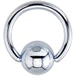 18 Gauge Light Blue Electro Titanium BCR Captive Ring -1/4"