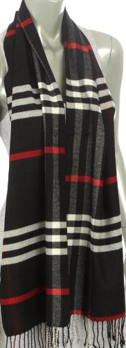 Unisex Super Soft Luxury Silk Blend Fringe Scarf - (Choose from 10+ fashion designs)