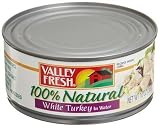 Valley Fresh 100% Natural White Turkey Breast in Water, 10 oz Cans, 12 ct (Quantity of 1)