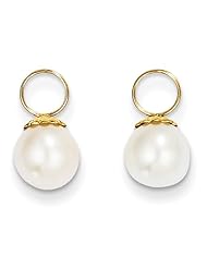 14k Madi K Freshwater Cultured Pearl Hoop Enhancers