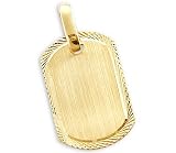 41OF0EqXMOL. SL160  14k Yellow Gold Name Plate Dog Tag Collar Charm Pendnat