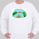Sweatshirt with boat, cruise, riverboat, river, ship Small White