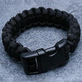 Para Cord Survival Bracelet Black Size XL