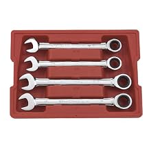 GearWrench 9309 4 Piece SAE Large Size Combination Ratcheting Wrench Set