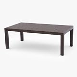 RST Outdoor OP-PECT2646 Coffee Table in Espresso Rattan Patio Furniture, 26-Inch by 46-Inch