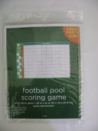 FOOTBALL POOL SCORING GAME (GIANT MAT AND PEN) 36 IN. X 24 IN.