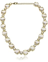 All Around Faceted Lucite Stone Clear Collar Necklace, 16"