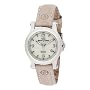 Timex Women's T49813 Analog Silver-Tone Case Bone Leather Strap Expedition Watch
