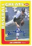 Jim Lonborg Autographed/Hand Signed Baseball Card (Boston Red Sox) 1990 Swell Legends Card