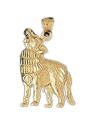 Dazzlers Solid 14k Gold Fox Charm Pendant Available in three colors from jewelsberry (weights: 3.6 grams only)