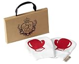Spoilt Rotten - Red Boxing Gloves - 100% Organic Cotton Baby Scratch Mittens in funky Gift Tote Bag
