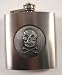 Sporting Goods : New 6 oz Stainless Steel Liquor Hip Flask - Crossbones