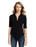 Bobi Women's Pocket Button Front Blouse